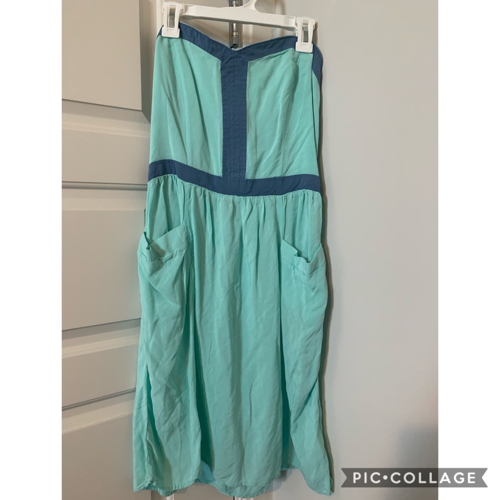 Strapless Dress with Pockets